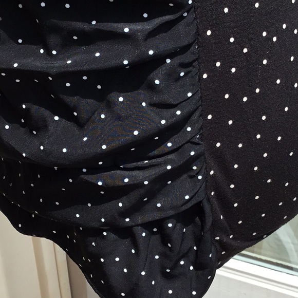 Ann Taylor Black polka dot top S - Picture 5 of 7
